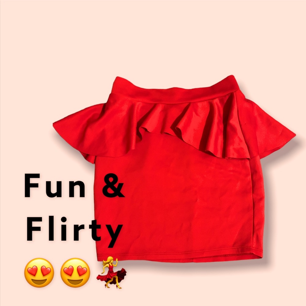 Cute and flirty red flare skirt